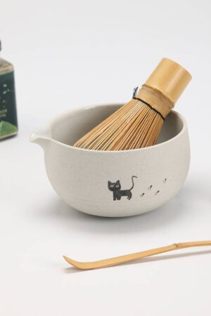 Enchanting Black Cat Matcha Bowl A Feline-tastic Tea Ceremony Experience