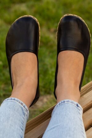 Grounding Shoes for Women Experience the Earth's Energy with Black Copper Barefoot Shoes