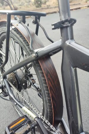 Wenge Wood Bike Fenders Elevate Your Commuter Bike with Handcrafted Elegance