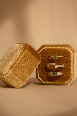 Caitlyn Minimalist's Square Velvet Jewelry Box Timeless Elegance for Your Precious Treasures