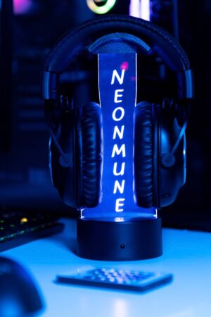 Personalized Gamer's Haven Illuminate Your Gaming Zone with a Custom Headphone Stand and 3D Night Light