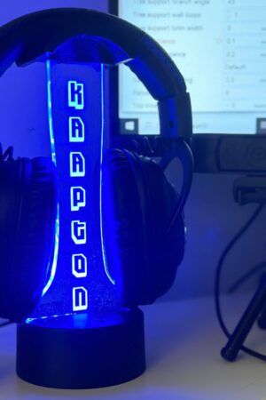 Personalized Gamer's Haven Illuminate Your Gaming Zone with a Custom Headphone Stand and 3D Night Light