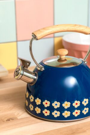 Enchanting Midnight Navy Singing Kettle A Symphony for Your Stovetop