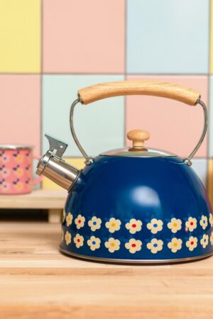 Enchanting Midnight Navy Singing Kettle A Symphony for Your Stovetop