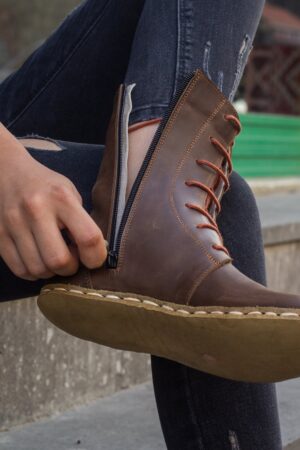 Earthing Women's Boot Ground Yourself in Style with Barefoot Comfort and Copper Rivets