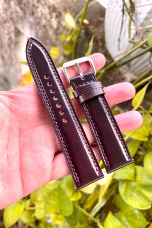 Horween Shell Cordovan Leather Watch Strap Elevate Your Timepiece with Unparalleled Craftsmanship