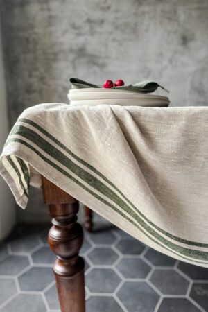 Rustic Linen Tablecloth Elevate Your Dining with Natural Charm