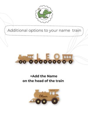 Personalized Wooden Train Name Puzzle Magnet Eco-Friendly Sensory Toy for Toddlers, Unique Christmas Decoration, Custom Baby Boy Gift