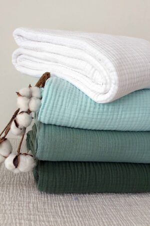 Organic Beige Gauze Throw Breathable, All-Season Comfort for Every Bed Size