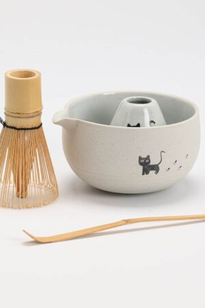 Enchanting Black Cat Matcha Bowl A Feline-tastic Tea Ceremony Experience