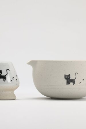 Enchanting Black Cat Matcha Bowl A Feline-tastic Tea Ceremony Experience