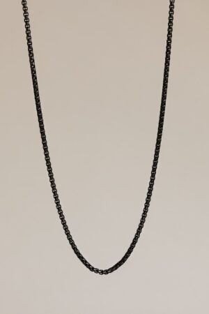 CaitlynMinimalist Men's Black Rolo Chain Necklace Timeless Everyday Jewelry for Him