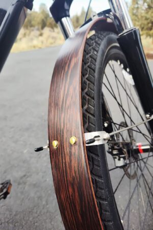 Wenge Wood Bike Fenders Elevate Your Commuter Bike with Handcrafted Elegance