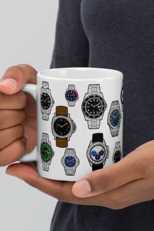 Unveiling the Enigma Discover the Allure of Random Luxury Watches on a Pristine White Mug