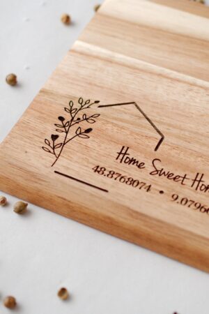 Personalized Cutting Board The Perfect Housewarming Gift with Custom Coordinates