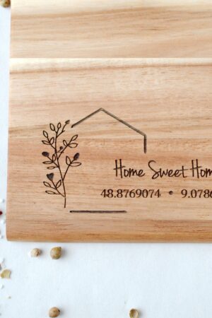 Personalized Cutting Board The Perfect Housewarming Gift with Custom Coordinates