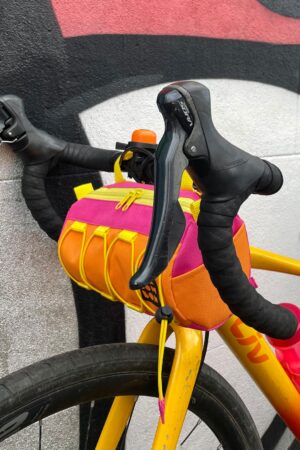 Vivid Hues on the Go Round Bike Handlebar Bag for Cyclists and Adventure Seekers