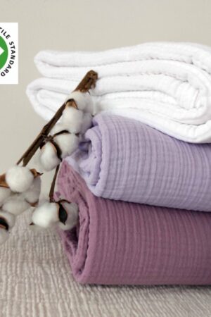 Organic Beige Gauze Throw Breathable, All-Season Comfort for Every Bed Size