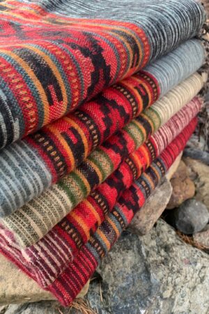 Himalayan Yak Wool Blanket Shawl Handcrafted Tribal Art from Kathmandu Valley, Preserving Cultural Heritage