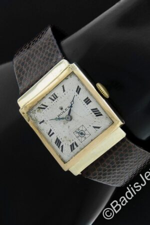 Vintage Art Deco Rolex 9k Rose Gold Square 15j Mechanical Hand Wound Wristwatch A Timeless Treasure