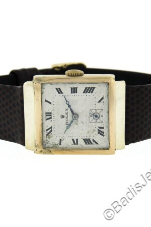 Vintage Art Deco Rolex 9k Rose Gold Square 15j Mechanical Hand Wound Wristwatch A Timeless Treasure