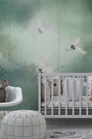 Enchanting Forest Nursery Wallpaper Self-Adhesive, Removable Peel and Stick for Kids' Rooms