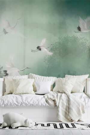 Enchanting Forest Nursery Wallpaper Self-Adhesive, Removable Peel and Stick for Kids' Rooms