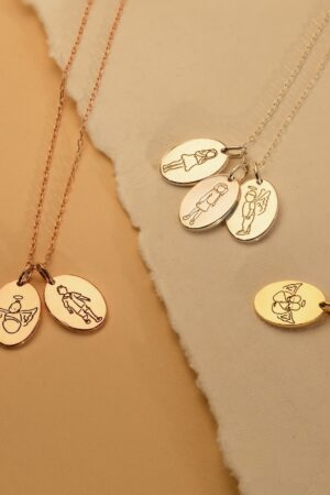 Cherished Memories Personalized Child Portrait Necklace for Mothers