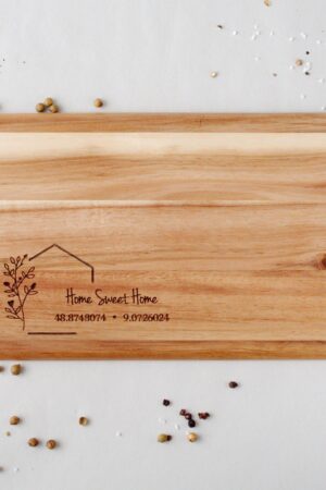 Personalized Cutting Board The Perfect Housewarming Gift with Custom Coordinates