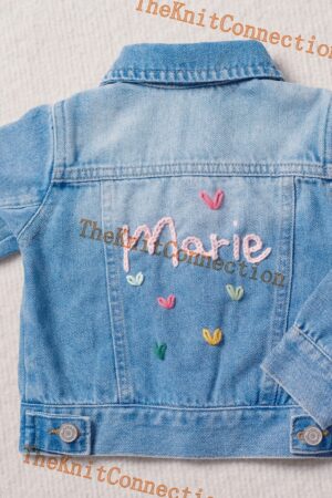 Personalized Denim Jacket Embroidered Name, Perfect Baby Shower or Birthday Gift