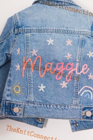 Personalized Denim Jacket Embroidered Name, Perfect Baby Shower or Birthday Gift