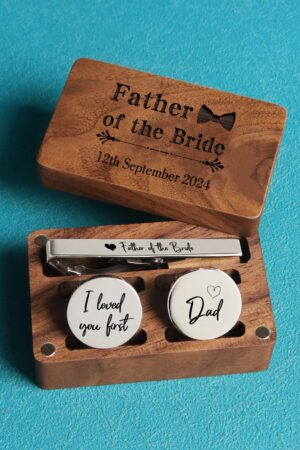 Personalized Father of the Bride Cufflinks A Timeless Keepsake for the Special Day