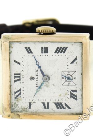 Vintage Art Deco Rolex 9k Rose Gold Square 15j Mechanical Hand Wound Wristwatch A Timeless Treasure