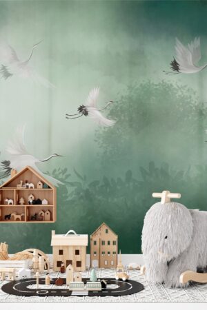 Enchanting Forest Nursery Wallpaper Self-Adhesive, Removable Peel and Stick for Kids' Rooms