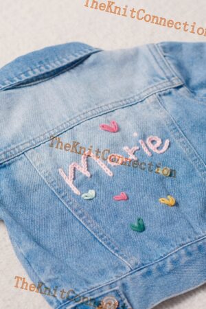 Personalized Denim Jacket Embroidered Name, Perfect Baby Shower or Birthday Gift