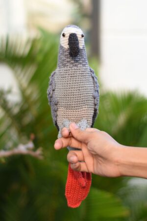 Enchanting Congo African Grey Parrot A Crochet Masterpiece for Bird Lovers