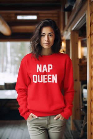 Cozy Up in Style Nap Queen Sweatshirt - The Perfect Fall Accessory for Friends