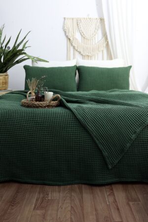 Luxurious Waffle Cotton Bed Cover Elevate Your Sleep with Comfort and Style