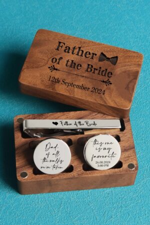 Personalized Father of the Bride Cufflinks A Timeless Keepsake for the Special Day