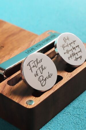 Personalized Father of the Bride Cufflinks A Timeless Keepsake for the Special Day