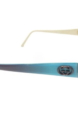 Gucci GG 4229 6M9 Brown Blue Half-Rim Eyeglasses Frames Elevate Your Style with Italian Craftsmanship