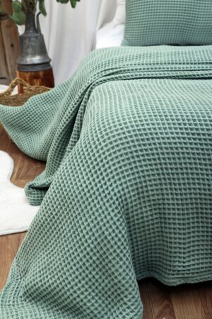 Cozy Haven Waffle Cotton Sofa Cover, Boho Blanket, and King-Size Bedspread