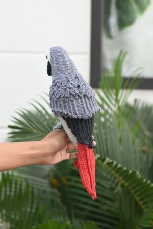 Enchanting Congo African Grey Parrot A Crochet Masterpiece for Bird Lovers