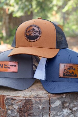 Personalized Trucker Hats with Engraved Leather Patches Elevate Your Brand with Style