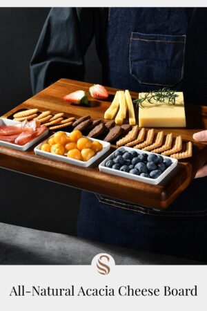 Personalized Engraved Wooden Serving Board The Ultimate Charcuterie and Cheese Platter with Cutlery Set