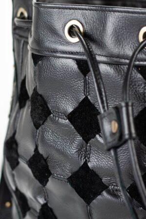 Handcrafted Black Leather Bucket Bag A Timeless Accessory for the Modern Woman