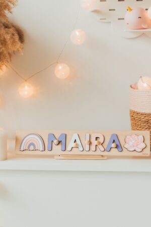 Personalized Name Puzzle A Cherished Gift for Baby Girls, Fostering Learning and Imagination