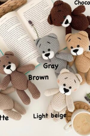 Personalized Crochet Teddy Bear and Rattle A Cherished Keepsake for Baby's Journey