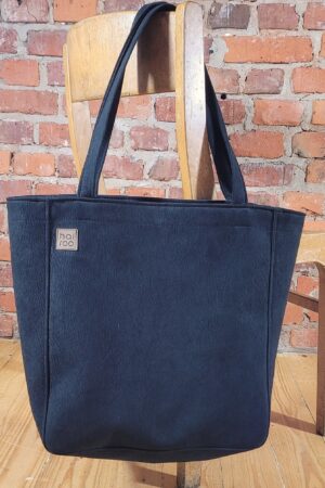 Everyday Black Eco Nubuck Handbag The Perfect Oversized Tote for the Conscious Fashionista