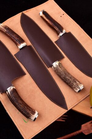 Exquisite Damascus Steel Chef Knife Set Handcrafted Culinary Masterpieces for Unforgettable Occasions